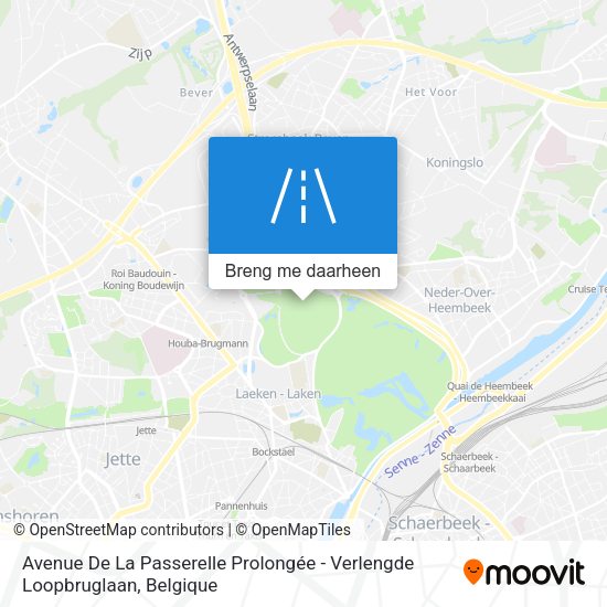Avenue De La Passerelle Prolongée - Verlengde Loopbruglaan kaart