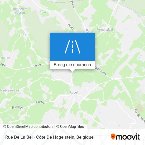 Rue De La Bel - Côte De Hagelstein kaart