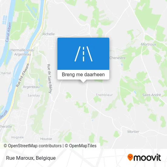 Rue Maroux kaart