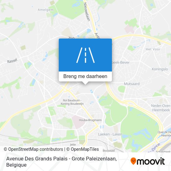 Avenue Des Grands Palais - Grote Paleizenlaan kaart