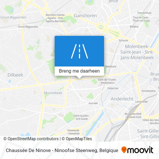 Chaussée De Ninove - Ninoofse Steenweg kaart