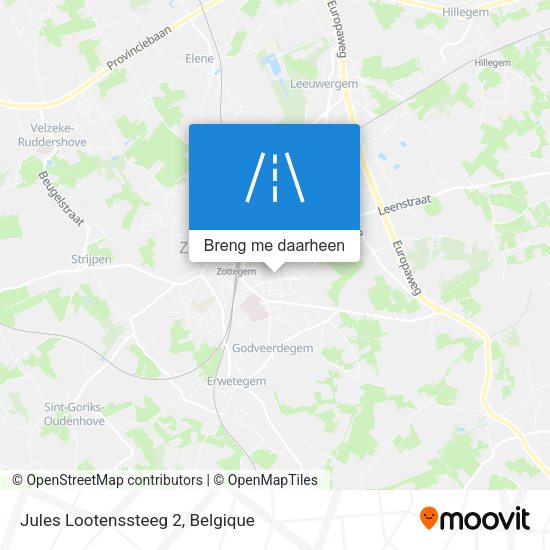 Jules Lootenssteeg 2 kaart