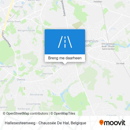 Hallesesteenweg - Chaussée De Hal kaart