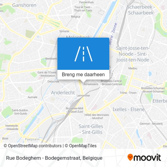 Rue Bodeghem - Bodegemstraat kaart