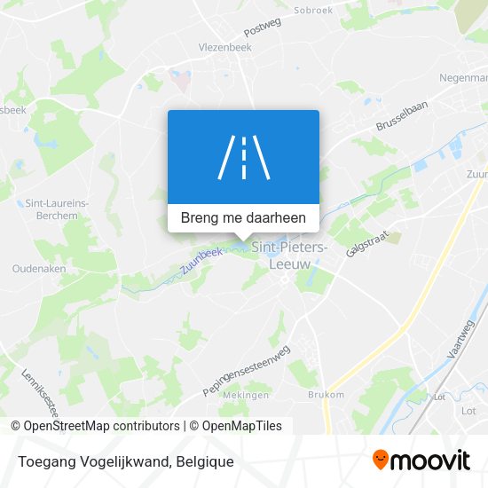 Toegang Vogelijkwand kaart