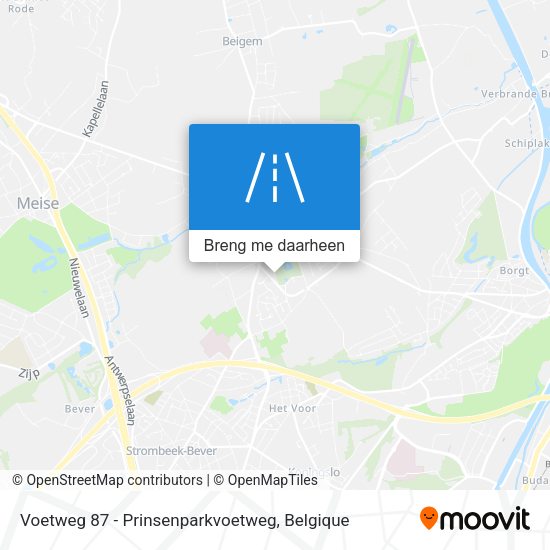 Voetweg 87 - Prinsenparkvoetweg kaart