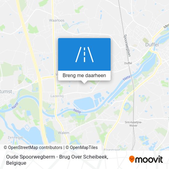 Oude Spoorwegberm - Brug Over Scheibeek kaart