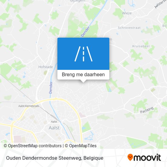 Ouden Dendermondse Steenweg kaart