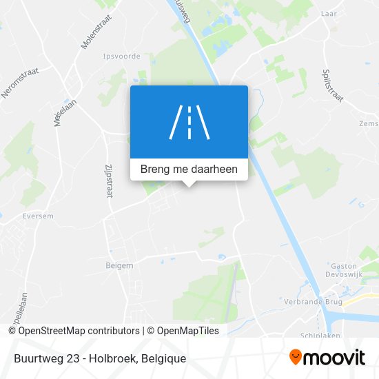 Buurtweg 23 - Holbroek kaart
