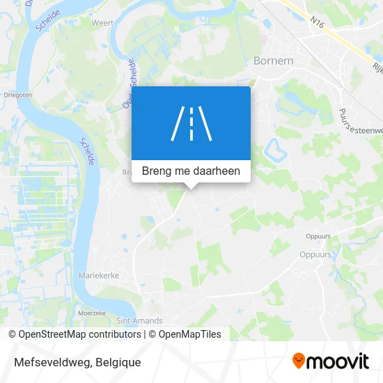 Mefseveldweg kaart