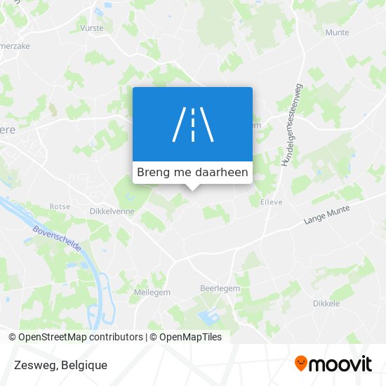 Zesweg kaart