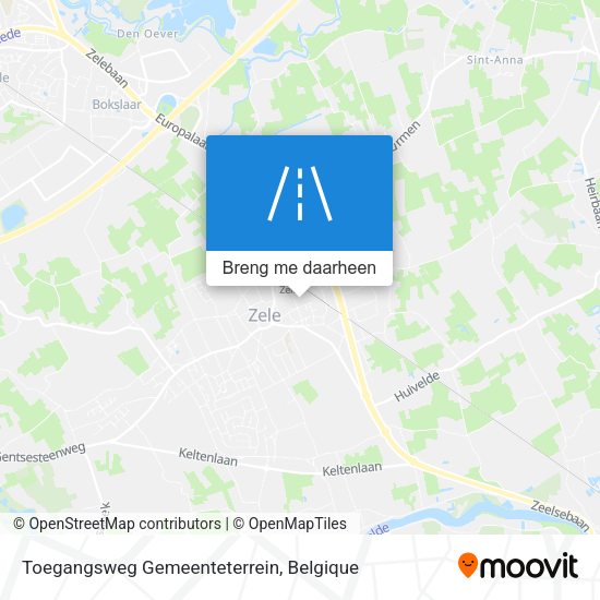 Toegangsweg Gemeenteterrein kaart