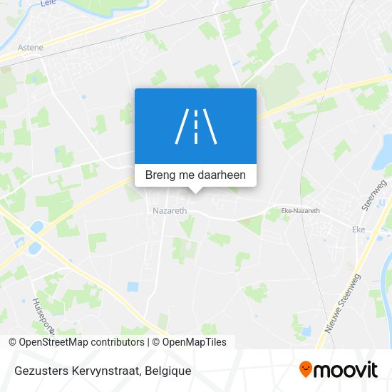 Gezusters Kervynstraat kaart