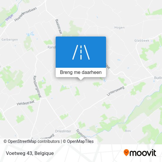 Voetweg 43 kaart