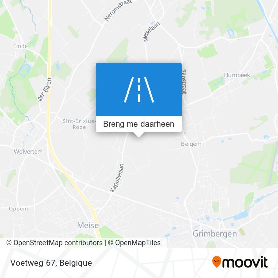 Voetweg 67 kaart