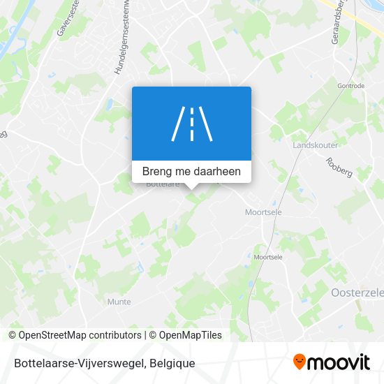 Bottelaarse-Vijverswegel kaart