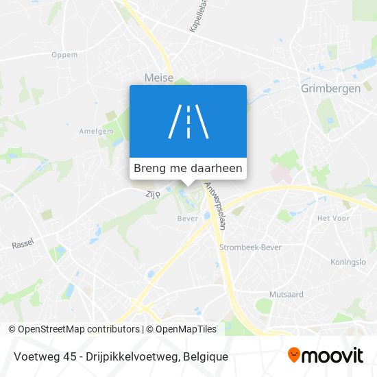 Voetweg 45 - Drijpikkelvoetweg kaart