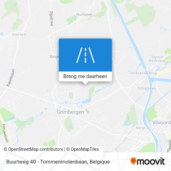 Buurtweg 40 - Tommenmolenbaan kaart