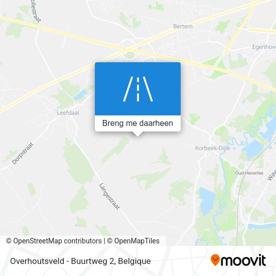 Overhoutsveld - Buurtweg 2 kaart