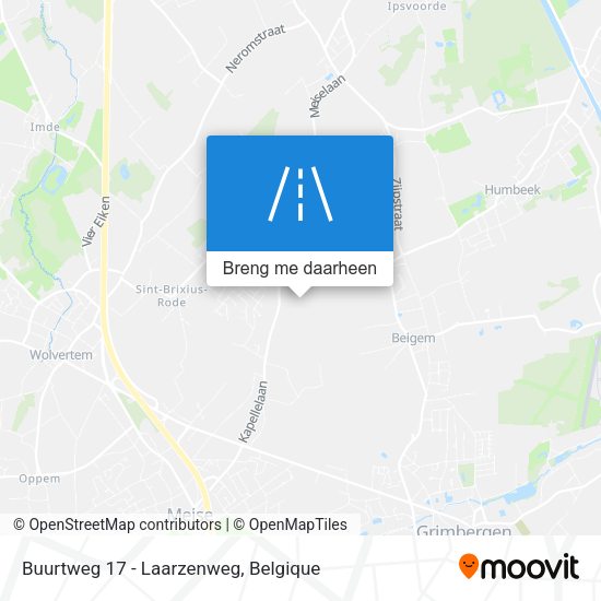 Buurtweg 17 - Laarzenweg kaart