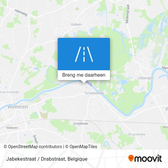 Jabekestraat / Drabstraat kaart