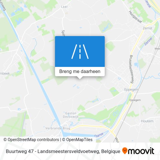 Buurtweg 47 - Landsmeestersveldvoetweg kaart