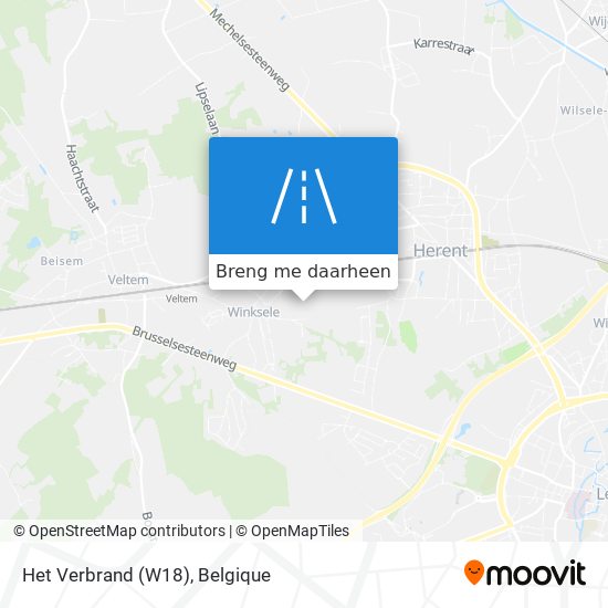 Het Verbrand (W18) kaart