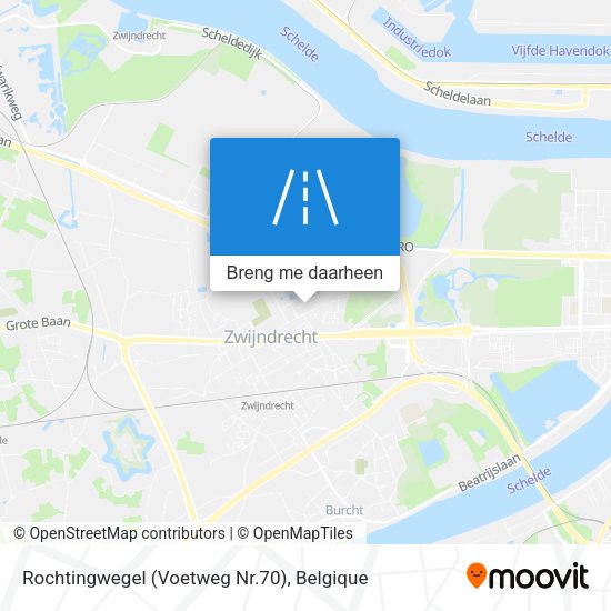 Rochtingwegel (Voetweg Nr.70) kaart