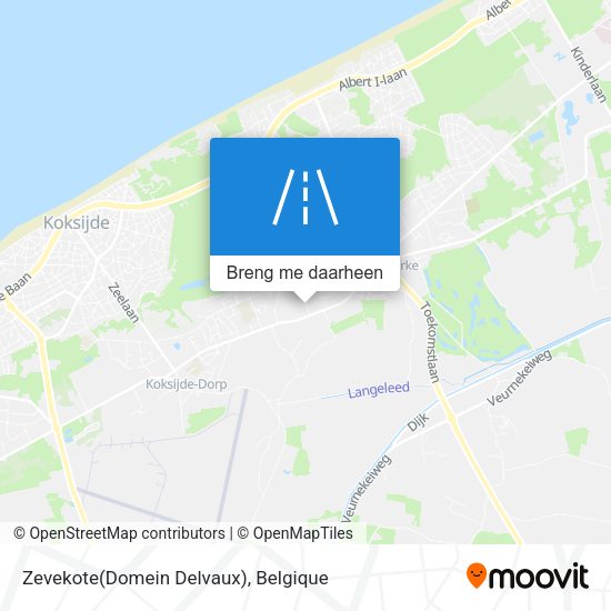 Zevekote(Domein Delvaux) kaart