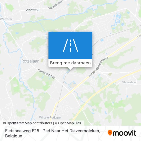 Fietssnelweg F25 - Pad Naar Het Dievenmoleken kaart