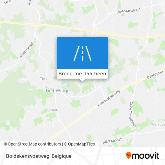 Boidskensvoetweg kaart