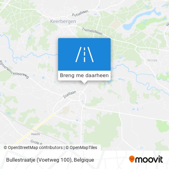 Bullestraatje (Voetweg 100) kaart