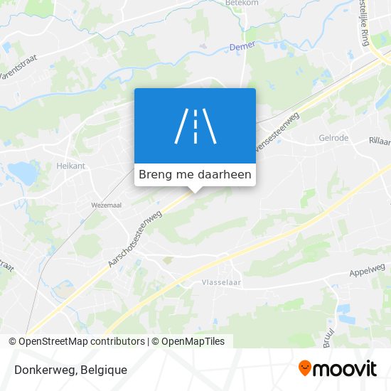 Donkerweg kaart