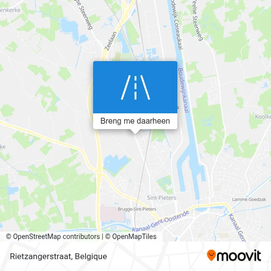Rietzangerstraat kaart