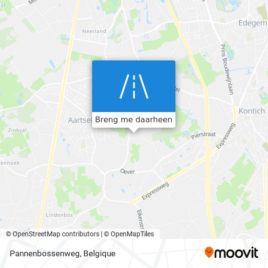 Pannenbossenweg kaart