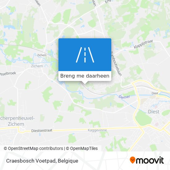 Craesbosch Voetpad kaart