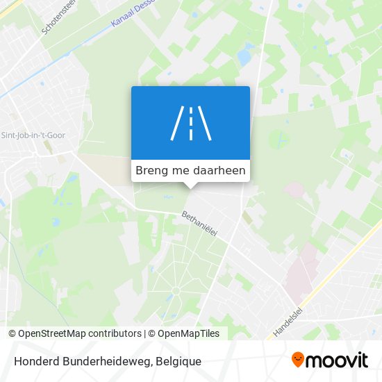 Honderd Bunderheideweg kaart