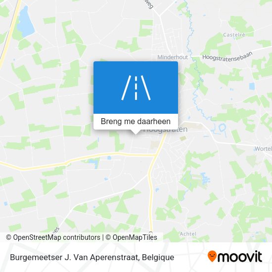 Burgemeetser J. Van Aperenstraat kaart
