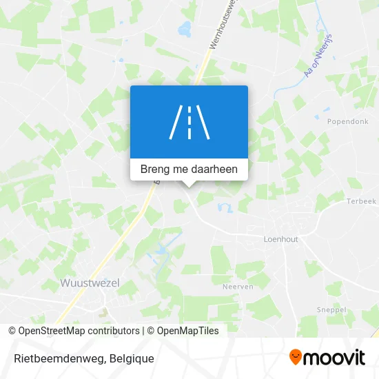 Rietbeemdenweg kaart