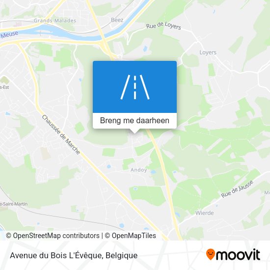 Avenue du Bois L'Évêque kaart