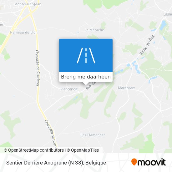 Sentier Derrière Anogrune (N 38) kaart