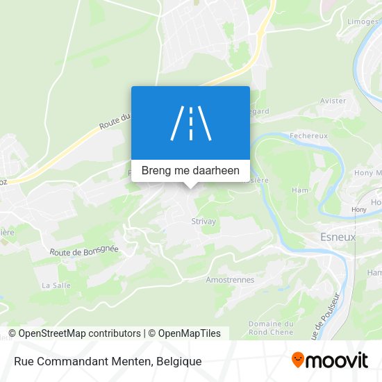 Rue Commandant Menten kaart