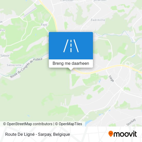 Route De Ligné - Sarpay kaart