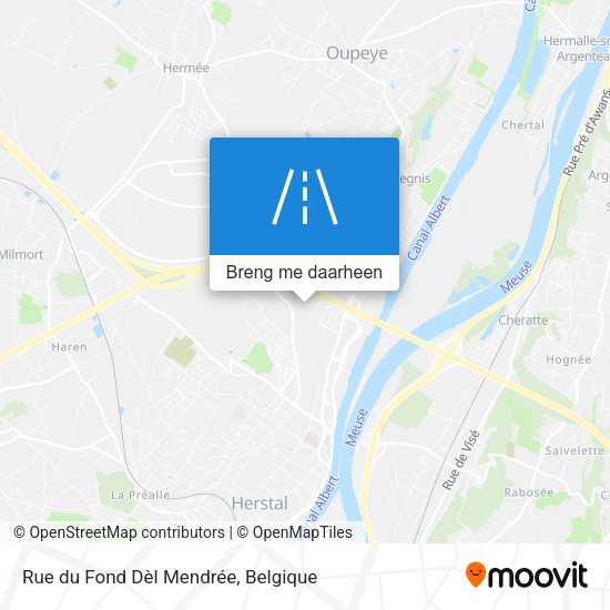 Rue du Fond Dèl Mendrée kaart