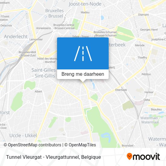 Tunnel Vleurgat - Vleurgattunnel kaart
