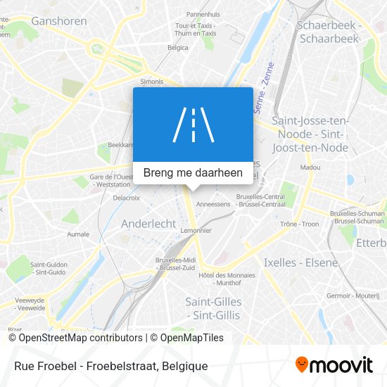 Rue Froebel - Froebelstraat kaart