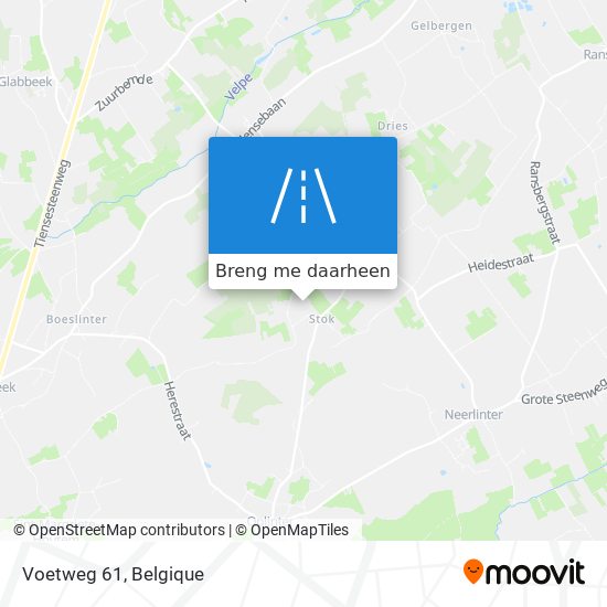 Voetweg 61 kaart