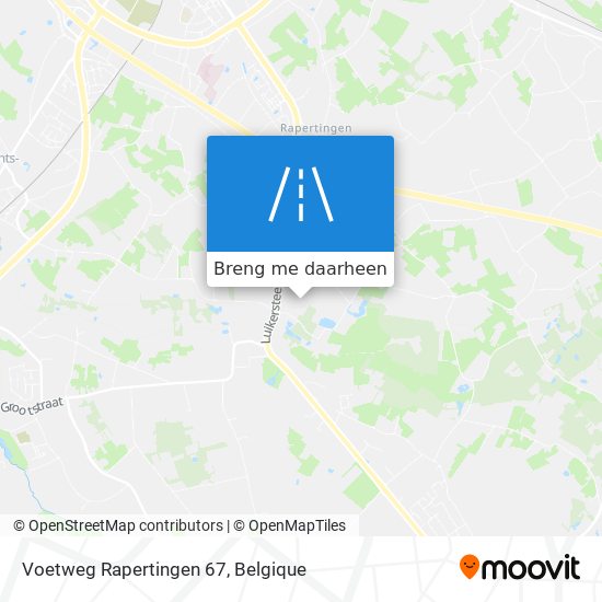 Voetweg Rapertingen 67 kaart