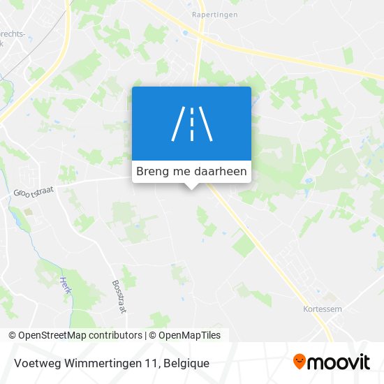 Voetweg Wimmertingen 11 kaart