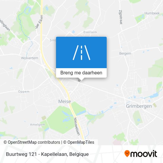 Buurtweg 121 - Kapellelaan kaart